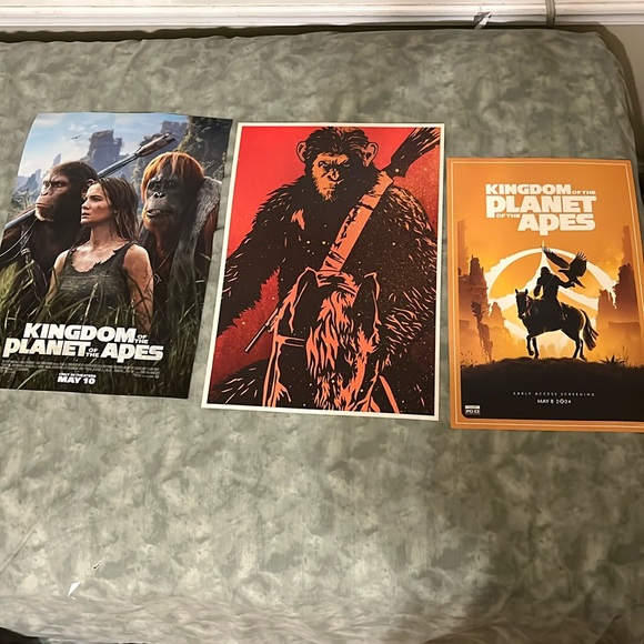 THREE Kingdom of the Planet of the Apes & Planet of Apes MOVIE POSTERS Disney - Picture 1 of 10